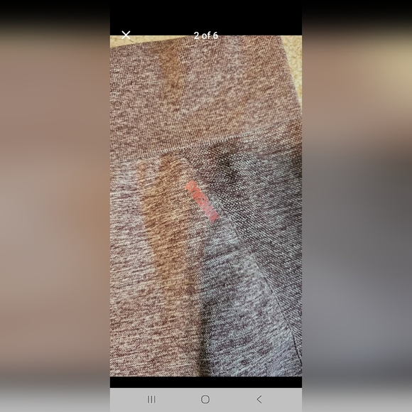 GYMSHARK PURPLE/Heathered Gray Leggings SIZE XL - Picture 3 of 6